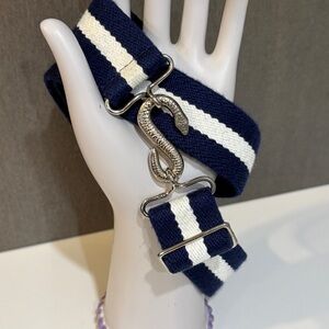 Laura Ashley Navy and White Women's Belt